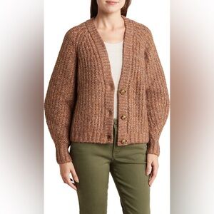 Lucky brand brown slouchy sweater cardigan!